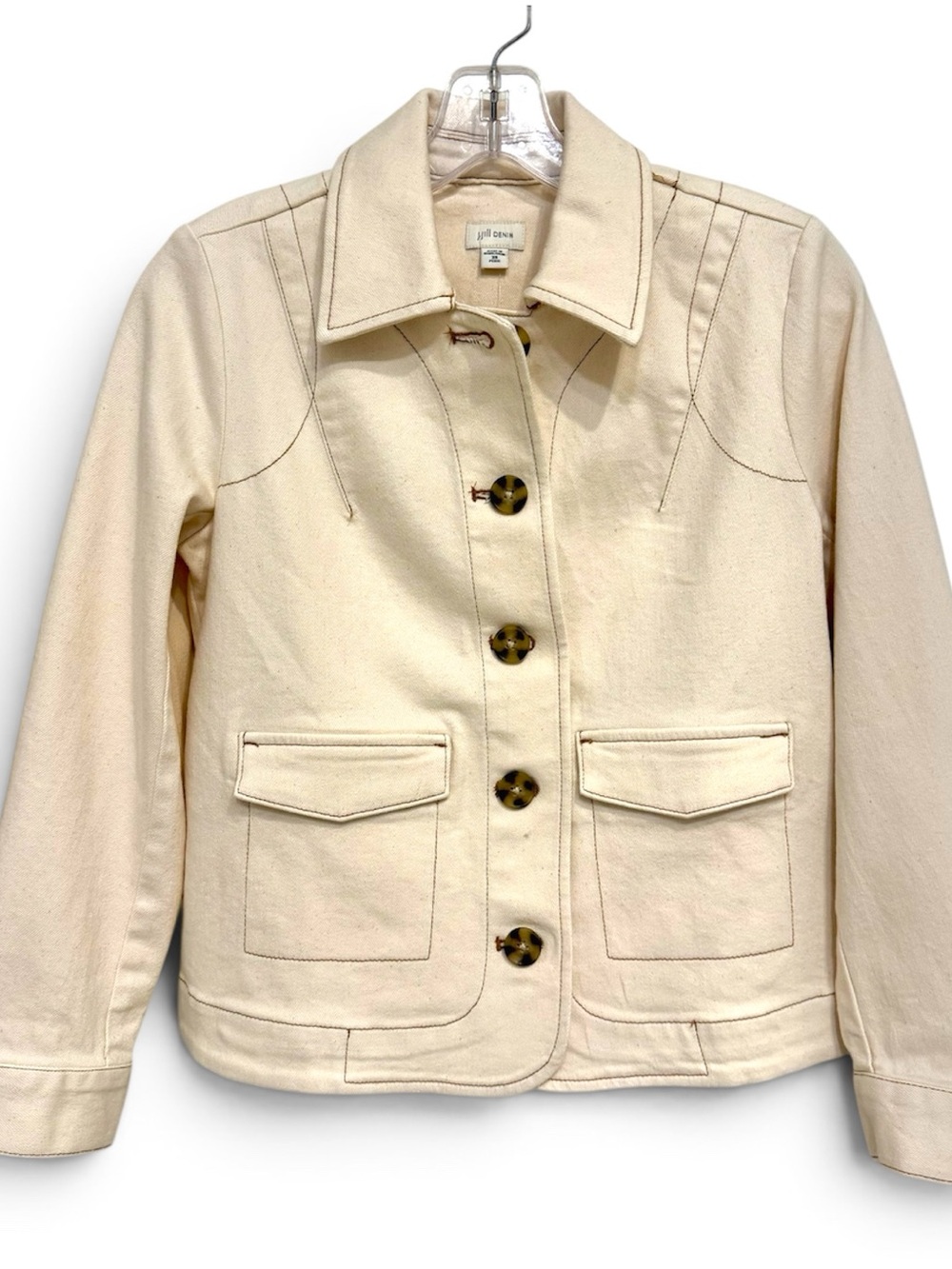 BNWT J. Jill Cream Jean Jacket